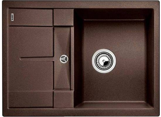 Zlew BLANCO METRA 45S COMPACT KAWOWY (korek manual) (519570) *** zamów wycięcie otworów GRATIS ***