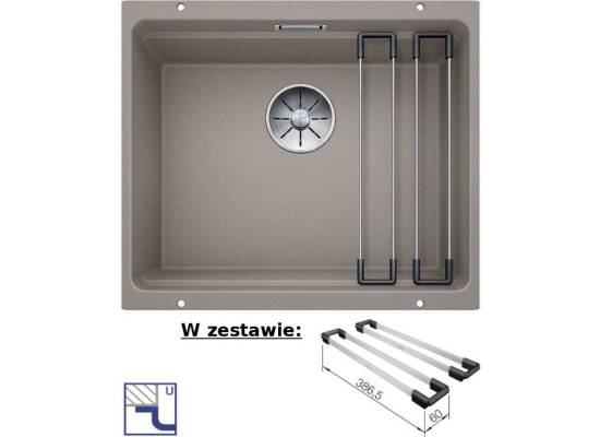 Zlew BLANCO ETAGON 500-U TARTUFO (korek manual InFino + zestaw szyn) (522234)