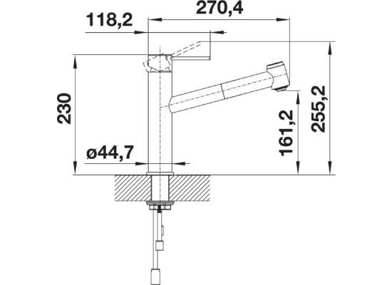 Bateria BLANCO AMBIS-S stal szczotkowana (523119)