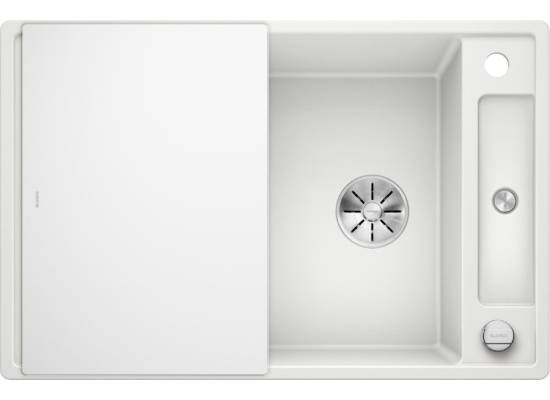 Zlew BLANCO AXIA III 45S biały z deską szklaną (korek auto InFino) (523187) *** zamów wycięcie otworów GRATIS ***