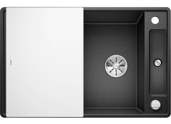 Zlew BLANCO AXIA III 45S-F antracyt (korek auto InFino) deską szklaną (523199) *** zamów wycięcie otworów GRATIS ***