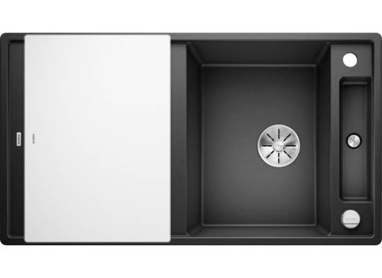 Zlew BLANCO AXIA III 5S antracyt z deską szklaną (korek auto InFino) (523215) *** zamów wycięcie otworów GRATIS ***