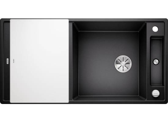 Zlew BLANCO AXIA III XL 6S antracyt odwracalny z deską szklaną(korek auto InFino) (523510) *** zamów wycięcie otworów GRATIS ***