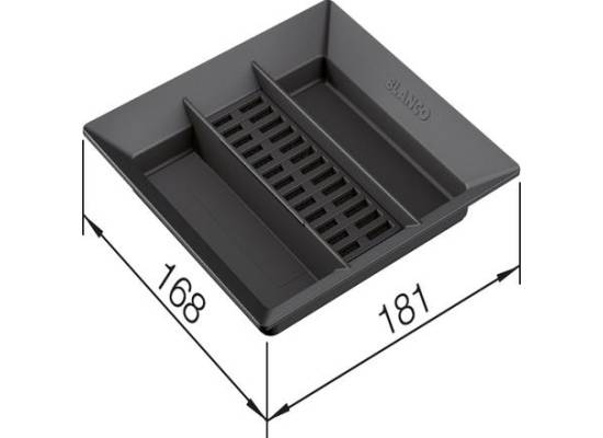 Pokrywa BLANCO AktivBio do kosza 6l z tworzywa czarna, [SELECT i FLEXON II] (524219)
