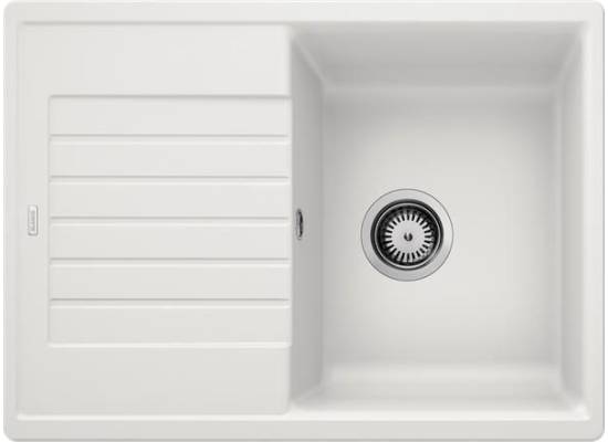Zlew BLANCO ZIA 45S COMPACT biały (korek manualny) (524725) *** zamów wycięcie otworów GRATIS ***