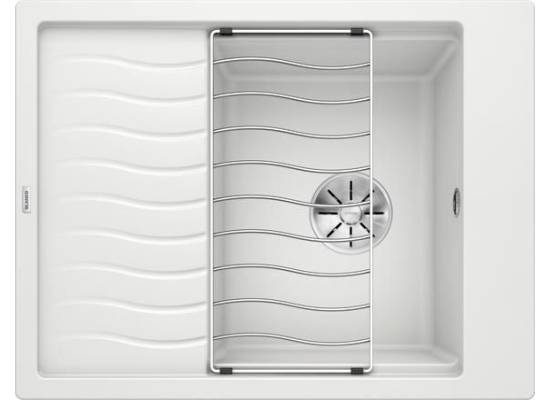 Zlew BLANCO ELON 45S biały (korek manual InFino + kratka ociekowa) (524828) *** zamów wycięcie otworów GRATIS ***