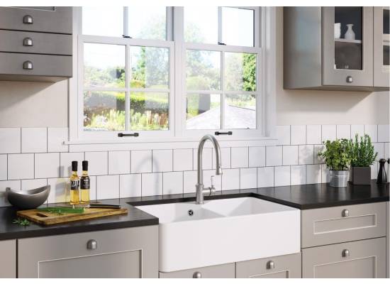 Zlew ceramiczny BLANCO VILLAE FORMHAUS 8 dwie komory biały połysk (525164)