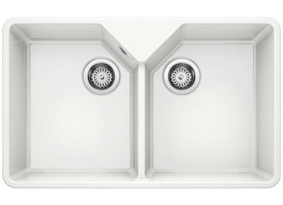 Zlew ceramiczny BLANCO VILLAE FORMHAUS 8 dwie komory biały połysk (525164)