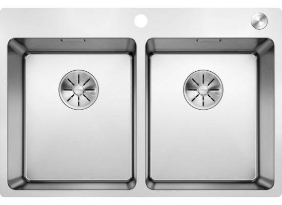 Zlew BLANCO ANDANO 340/340-IF/A stal polerowana (korek auto InFino PushControl) (525248)