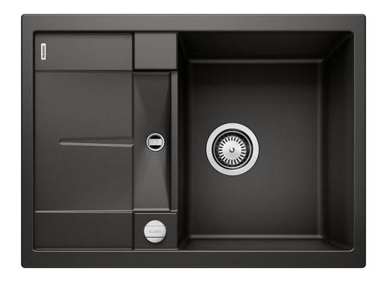Zlew BLANCO METRA 45S COMPACT czarny (korek auto) (525913) *** zamów wycięcie otworów GRATIS ***