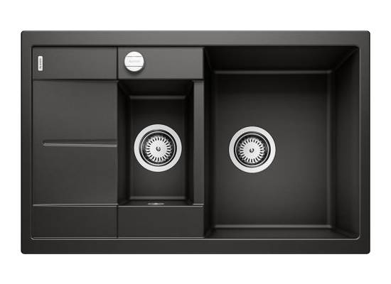 Zlew BLANCO METRA 6S COMPACT czarny (korek auto) (525925) *** zamów wycięcie otworów GRATIS ***