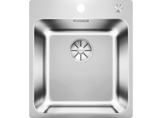 Zlew BLANCO SOLIS 400-IF/A stal szczotkowana INOX (korek auto InFino PushControl) (526119)