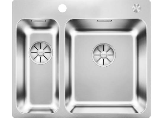 Zlew BLANCO SOLIS 340/180-IF/A stal szczotkowana INOX (korek auto InFino PushControl) (526132)