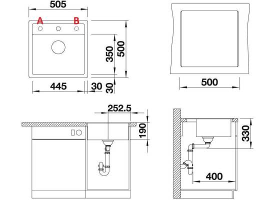 Zlew BLANCO DALAGO 5-F BIAŁY (korek auto) (518532) *** zamów wycięcie otworów GRATIS ***