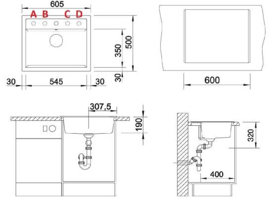 Zlew BLANCO DALAGO 6-F KAWOWY (korek auto) (515095) *** zamów wycięcie otworów GRATIS ***