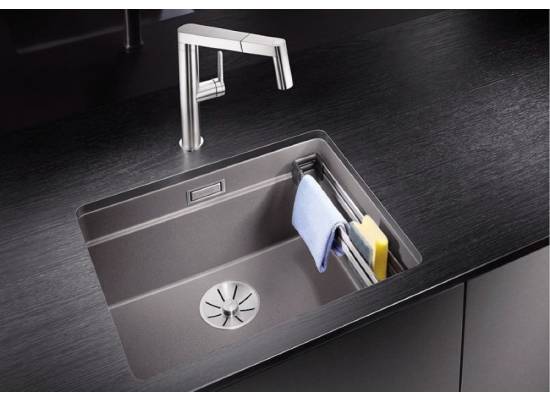 Zlew BLANCO ETAGON 500-U ANTRACYT (korek manual InFino + zestaw szyn) (522227)