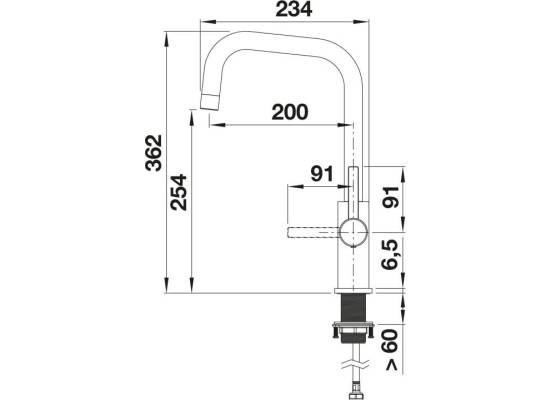 Bateria BLANCO JANDORA stal szczotkowana INOX (526615)