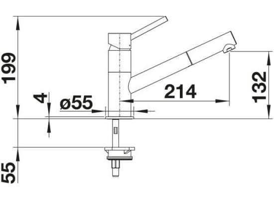 Bateria BLANCO KANO-S czarny mat (526668)