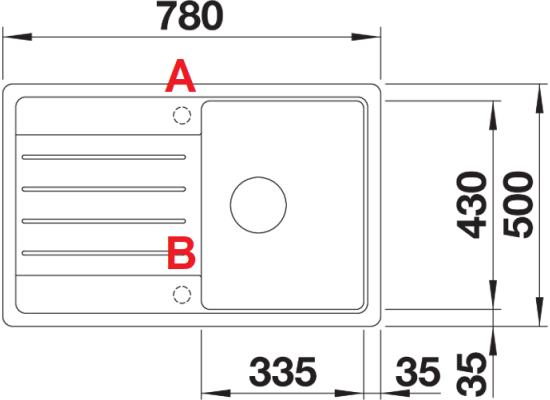 Zlew BLANCO LEGRA 45S BIAŁY (korek manual) (522203) *** zamów wycięcie otworów GRATIS ***