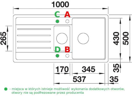 Zlew BLANCO LEGRA 6S KAWOWY (korek manual) (522212) *** zamów wycięcie otworów GRATIS ***