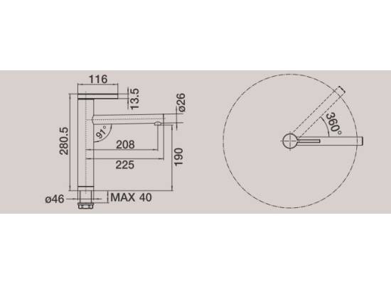 Bateria BLANCO LINEE chrom (517594)