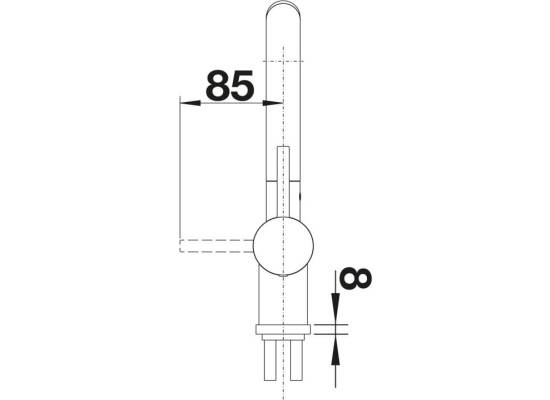 Bateria BLANCO LINUS-S satin gold (jasny złoty) (526684)
