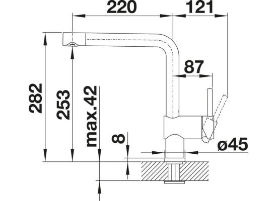 Bateria BLANCO LINUS satin gold (jasny złoty) (526683)