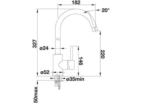 Bateria BLANCO MIDA czarny mat (526649)