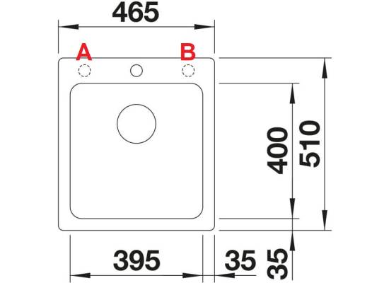 Zlew BLANCO NAYA 45 antracyt (korek MANUALNY) (525222)