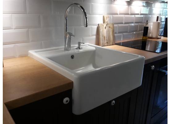 Zlew ceramiczny BLANCO PANOR 60 biały połysk z dwoma otworami (514501)