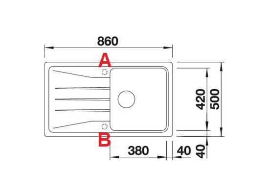 Zlew BLANCO SONA 5S BIAŁY (korek manual) (519674) *** zamów wycięcie otworów GRATIS ***