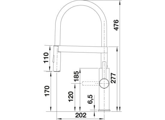 Bateria BLANCO SONEA-S FLEXO stal szczotkowana INOX (526616)