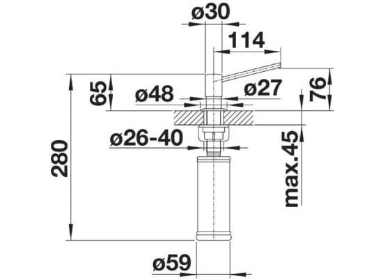 Dozownik BLANCO TORRE satin gold (jasne złoto) (526700)