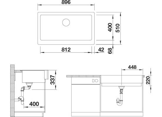 Zlew BLANCO VINTERA XL 9-UF antracyt (526101)