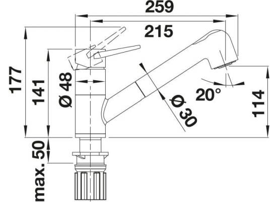 Bateria BLANCO WEGA-S II biały (526421)