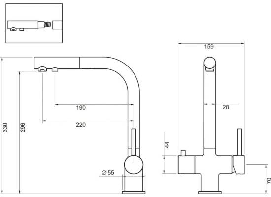 Bateria BLUE WATER APALA FILTER gun metal (GRAFIT INOX) | do wody filtrowanej (BW-5901730616507)