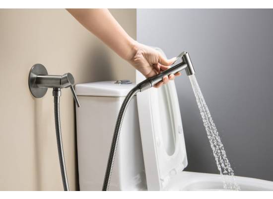 _wysyłka 24H*_ | Bateria bidetowa podtynkowa BLUE WATER BOSTON BOS-BBP.040GN gun metal (GRAFIT INOX) (BW-5901730617627)