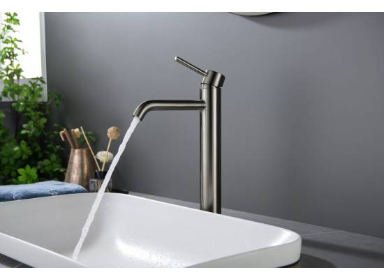 _wysyłka 24H*_ | Bateria umywalkowa wysoka BLUE WATER BOSTON BOS-BUW.050GN gun metal (GRAFIT INOX) (BW-5901730617382)
