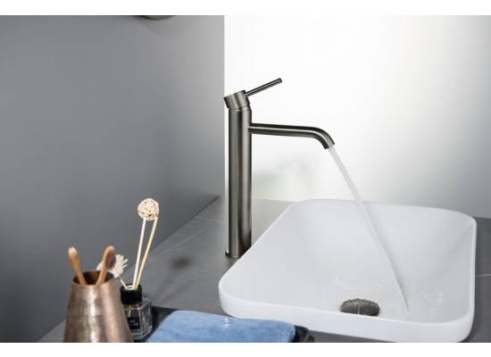 _wysyłka 24H*_ | Bateria umywalkowa wysoka BLUE WATER BOSTON BOS-BUW.050GN gun metal (GRAFIT INOX) (BW-5901730617382)