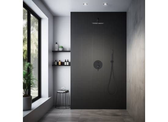 _wysyłka 24H*_ | Zestaw prysznicowy podtynkowy z deszczownicą i prysznicem BLUE WATER BOSTON BOS-ZKP.150BL czarny mat (BLACK MAT)