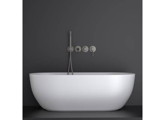 _wysyłka 24H*_ | Zestaw wannowy podtynkowy z wylewką i prysznicem BLUE WATER BOSTON BOS-ZWP.200GN gun metal (GRAFIT INOX) (BW-590