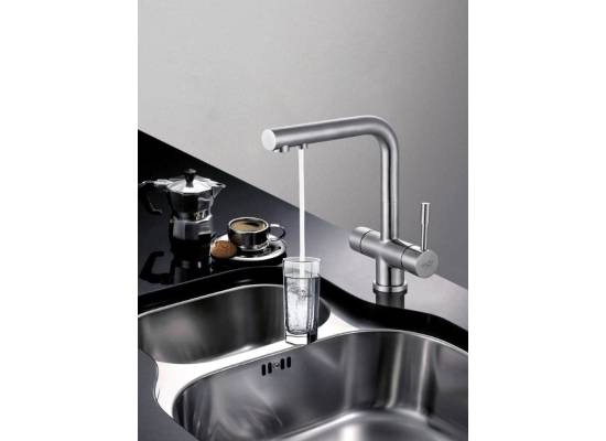 Bateria BLUE WATER ZARA FILTER stal szczotkowana INOX | do wody filtrowanej (BW-5901730611298)