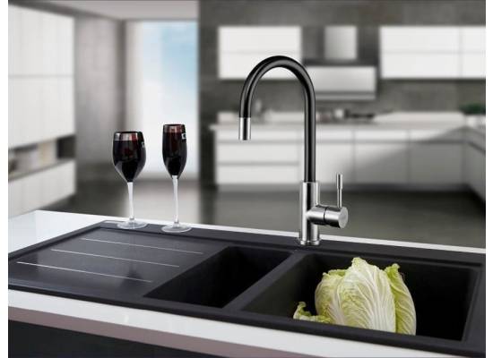 _wysyłka 24H*_ | Bateria BLUE WATER LIMA stal szczotkowana INOX + czarny mat (BW-5901730613193)