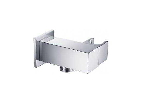 Przyłącze kątowe węża natrysku BLUE WATER HUGO BW-PKKH.HUG.022C chrom kwadratowe z uchwytem (BW-5901730614336)