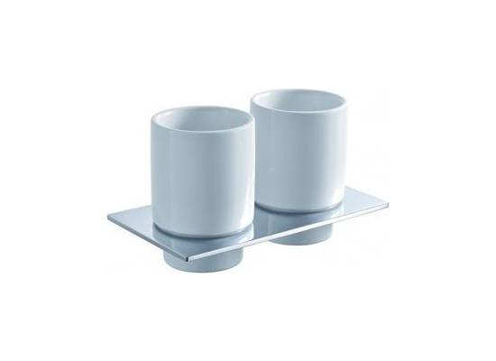 _wysyłka 24H*_ | Uchwyt z dwoma szklankami BLUE WATER HUGO HUG-016 chrom (BW-5901730614190)