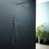 _wysyłka 24H*_ | Zestaw prysznicowy podtynkowy z deszczownicą i prysznicem BLUE WATER BOSTON BOS-ZKP.350GN gun metal (GRAFIT INOX) (BW-5901730617