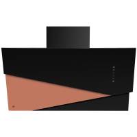 _RABAT_ | Okap przyścienny CIARKO DESIGN TRIO 90 black + rose gold | 550 m3/h (CDP9001CZ)