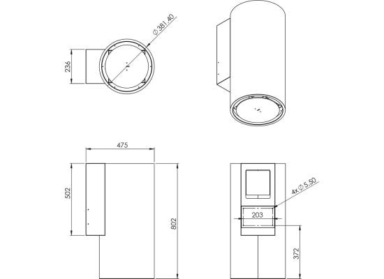 _RABAT_ | Okap przyścienny CIARKO DESIGN TUBUS 38 inox | 670 m3/h (CDP3801I) _RABAT_ | Okap przyścienny CIARKO DESIGN TUBUS 38 inox | 670 m3/h (CDP3801I)