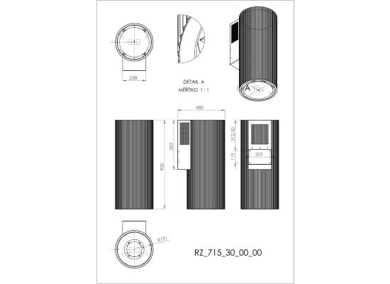 _RABAT_ | _wysyłka 48H*_ | Okap przyścienny CIARKO DESIGN MONOGRAM 38 gold | 670 m3/h (CDP3802Z)