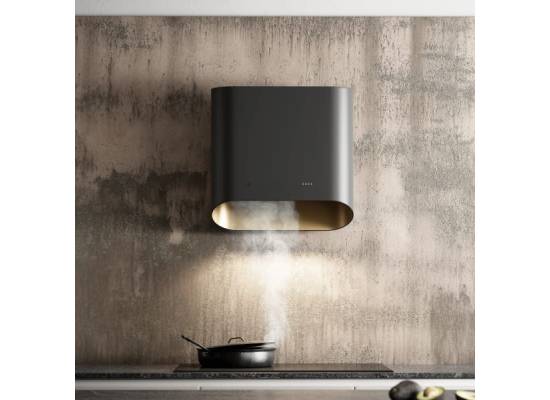 _RABAT_ | Okap przyścienny CIARKO DESIGN SIMPLE 60 black + gold | 650 m3/h (CDP6002B/G)